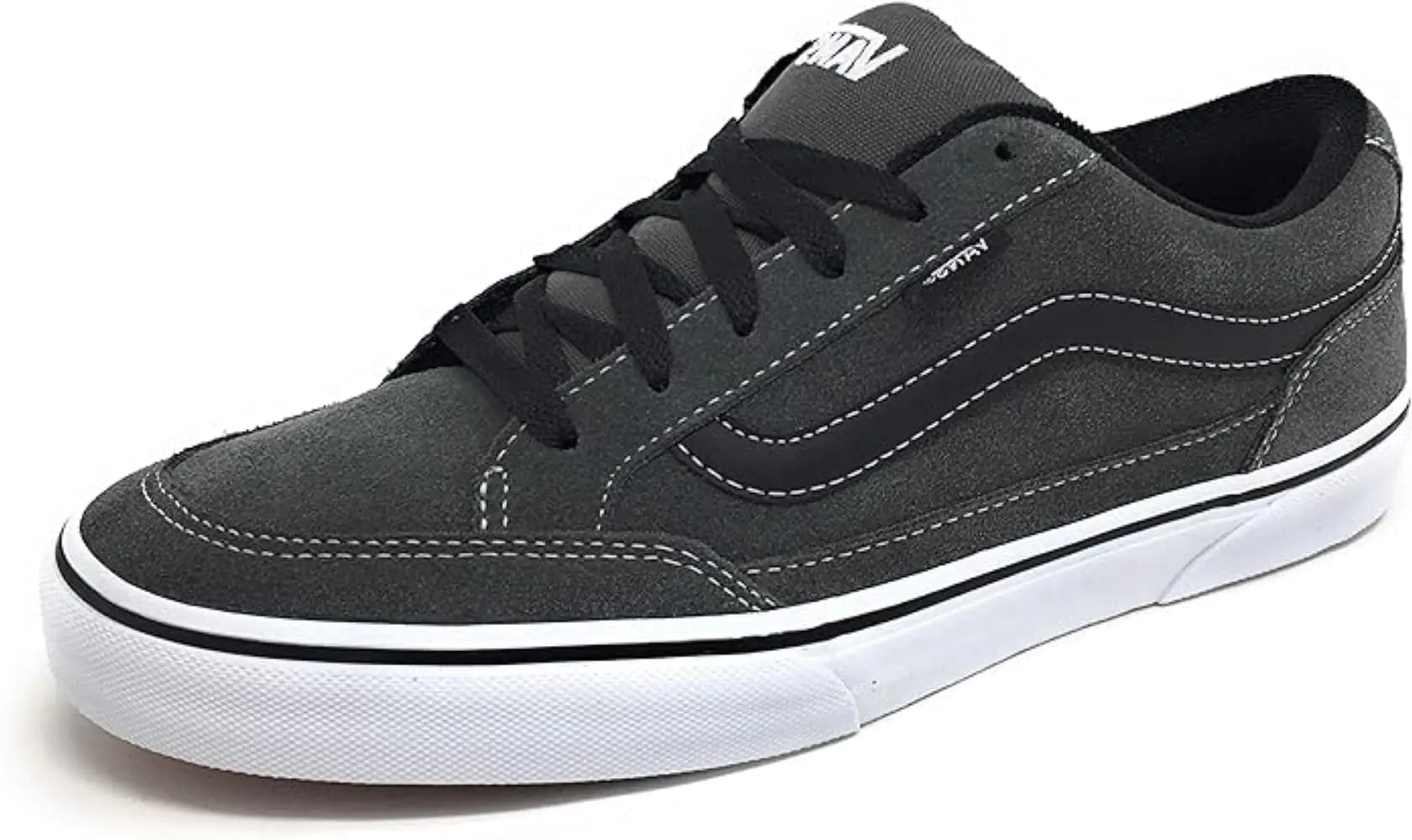 Vans Mens Classic with a Touch Brand Style Charcoal White Black 13 - Velora Luxury Fashion
