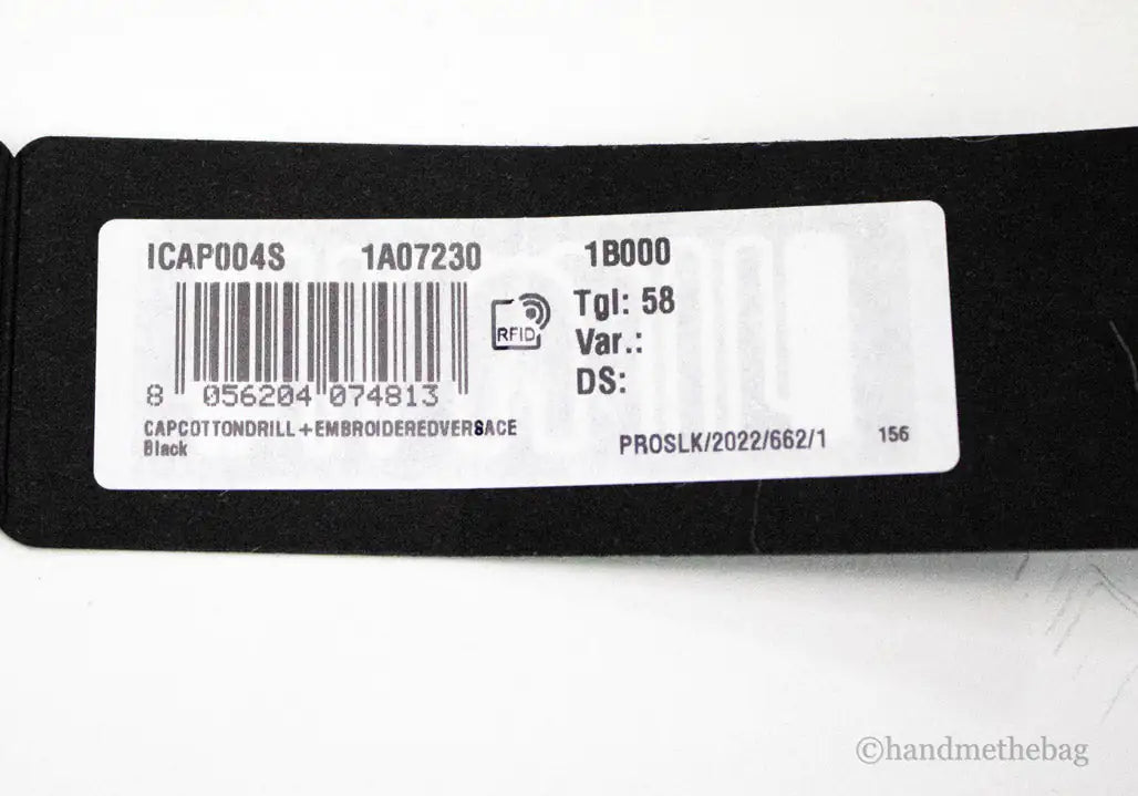 Versace Black Cotton Embroidered Logo Adjustable Baseball Hat - Velora Luxury Fashion