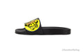 Versace Gomma St. Medusa Smile Black Bright Yellow Pool Slides - Velora Luxury Fashion