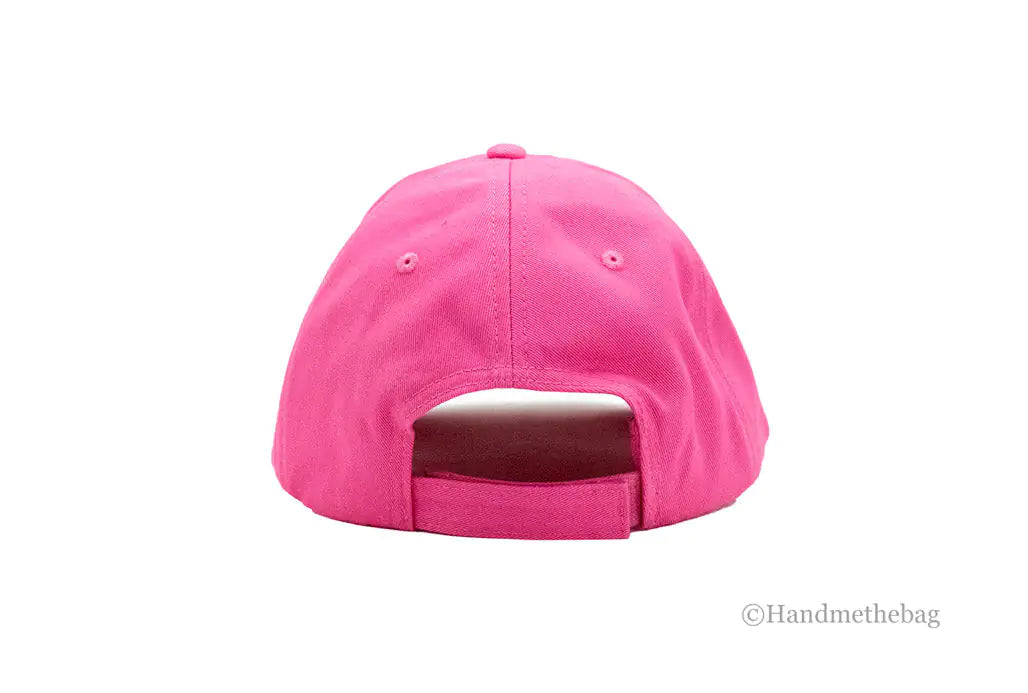 Versace Hot Pink Cotton Embroidered Logo Adjustable Baseball Hat - Velora Luxury Fashion