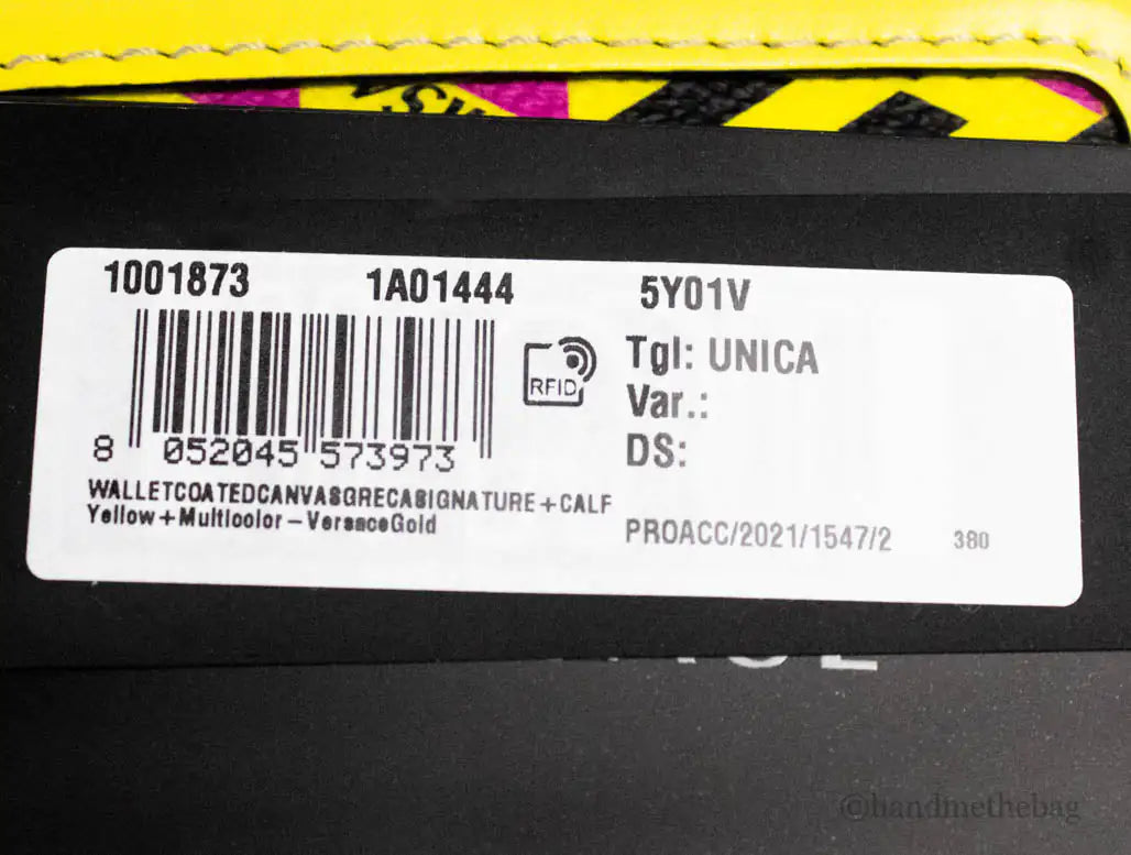 Versace La Greca Yellow Zip Coin Pouch Wallet - Velora Luxury Fashion