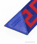 Versace Lapis & Scarlet Greek Key Belt - Velora Luxury Fashion