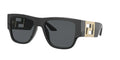 Versace Man Sunglasses Black Frame Dark Grey Lenses 57MM - Velora Luxury Fashion