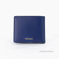 Versace Medusa Navy Leather Bifold Wallet - Velora Luxury Fashion