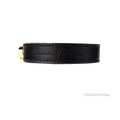 Versace Medusa Western Black Leather Gold Brass Buckle Bracelet - Velora Luxury Fashion