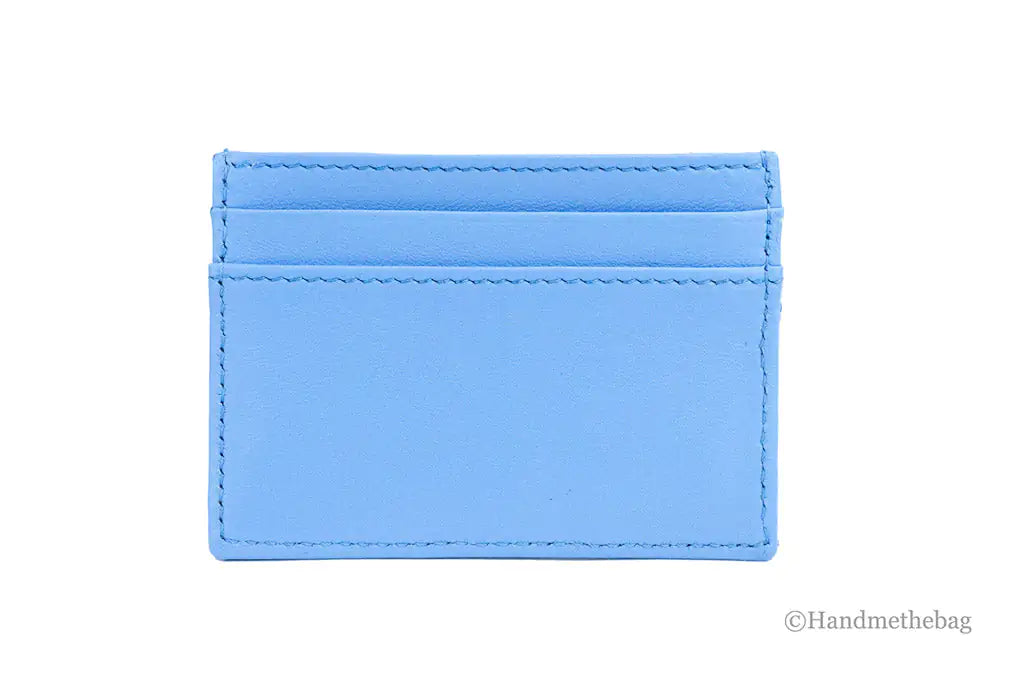 Versace Mini Medusa DV Blue Quilted Leather Card Case - Velora Luxury Fashion