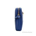 Versace Mini Navy Leather Medusa Pendant Crossbody - Velora Luxury Fashion
