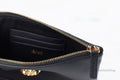 Versace Small Black Leather Wristlet Clutch Pouch - Velora Luxury Fashion