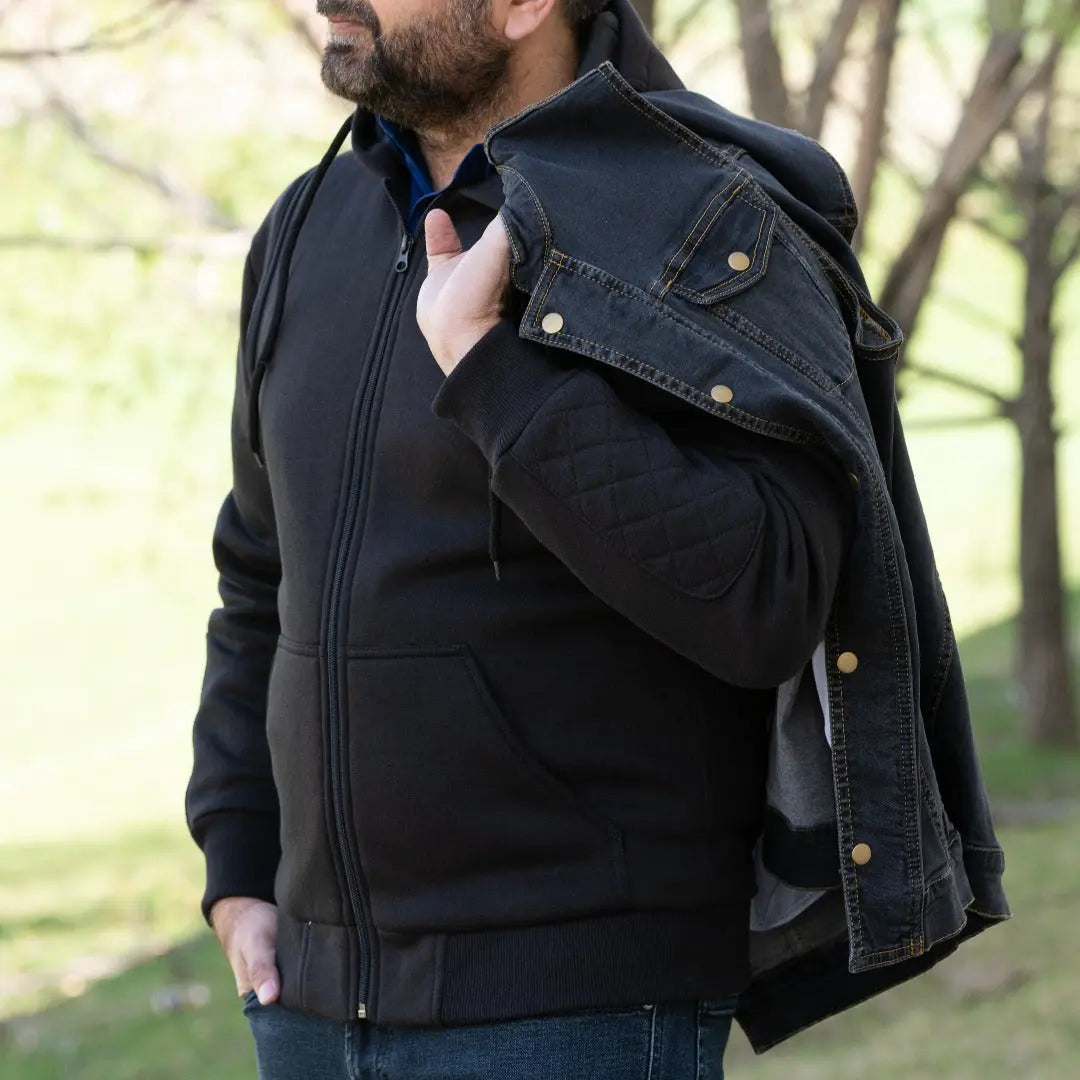 Versatile Denim Vest with Hoodie - Velora Luxury Fashion