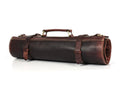 Vicenza Leather Knife Roll - Walnut Brown ( KR-53 ) - Velora Luxury Fashion
