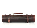 Vicenza Leather Knife Roll - Walnut Brown ( KR-53 ) - Velora Luxury Fashion
