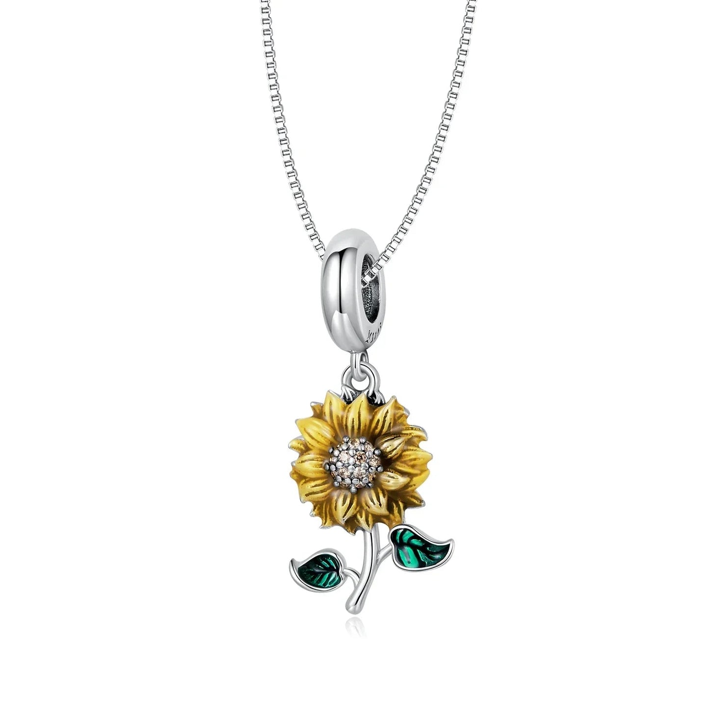 Vintage 925 Sterling Silver Sunflower Pendant Necklace - Velora Luxury Fashion