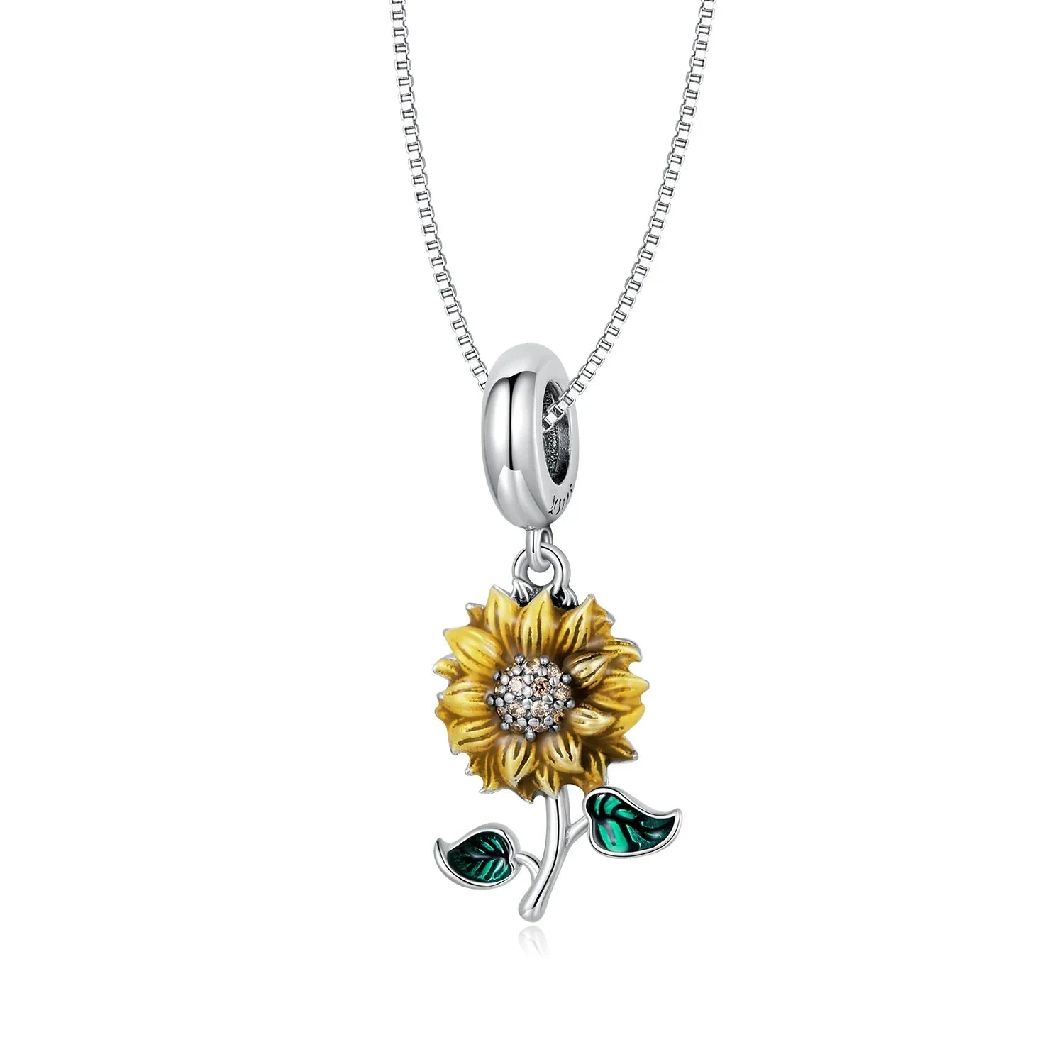 Vintage 925 Sterling Silver Sunflower Pendant Necklace - Velora Luxury Fashion