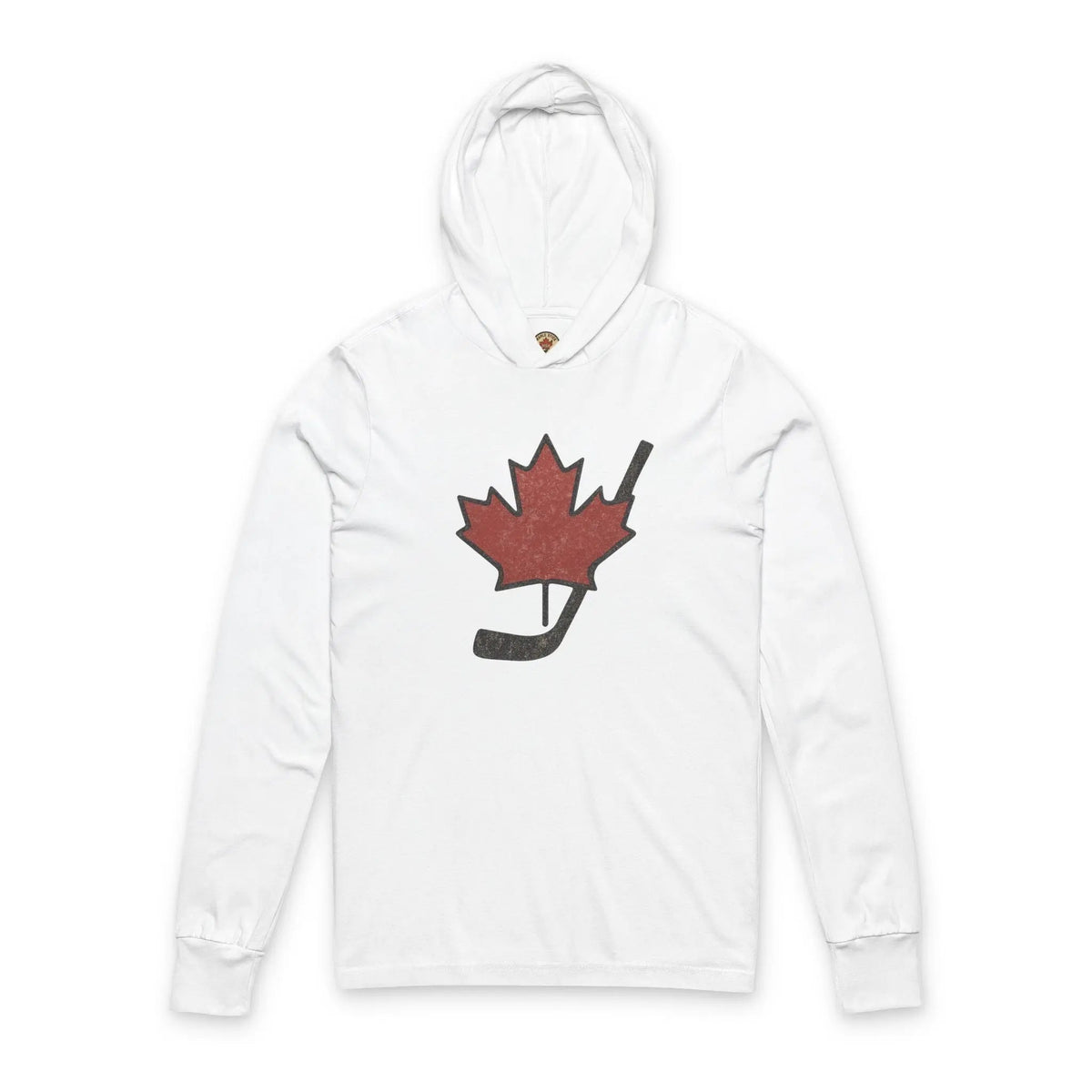 Vintage Maple Leaf Hockey Stick Hoodie - Canadian Hockey Pride - Maple Stick Hockey Co. - True Fan - Velora Luxury Fashion