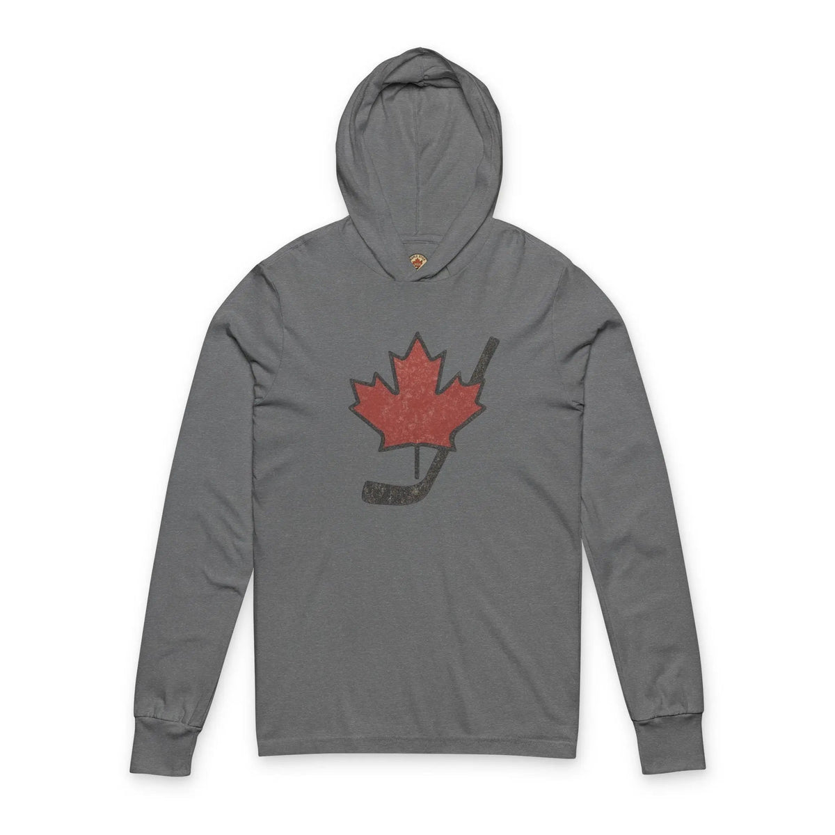 Vintage Maple Leaf Hockey Stick Hoodie - Canadian Hockey Pride - Maple Stick Hockey Co. - True Fan - Velora Luxury Fashion