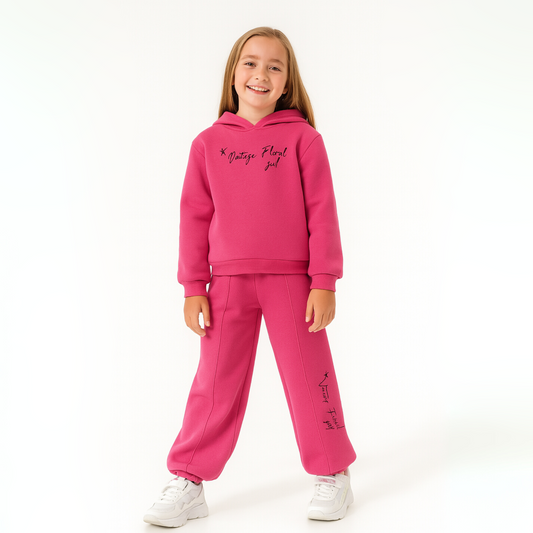 Vintage Vibes Girls Casual Set - Velora Luxury Fashion