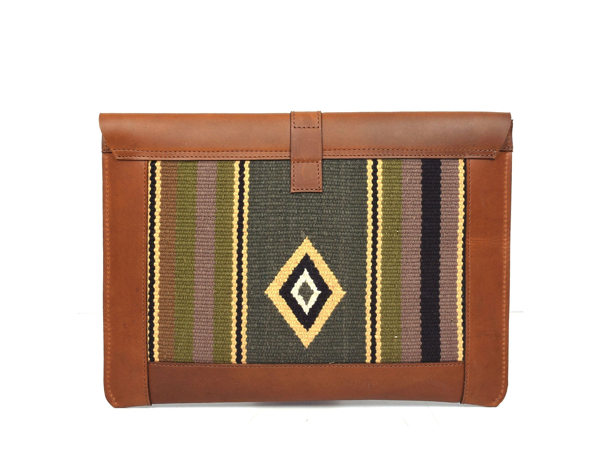 Vintage bohemian Leather Mac Book Sleeve - Caramel Brown - Velora Luxury Fashion