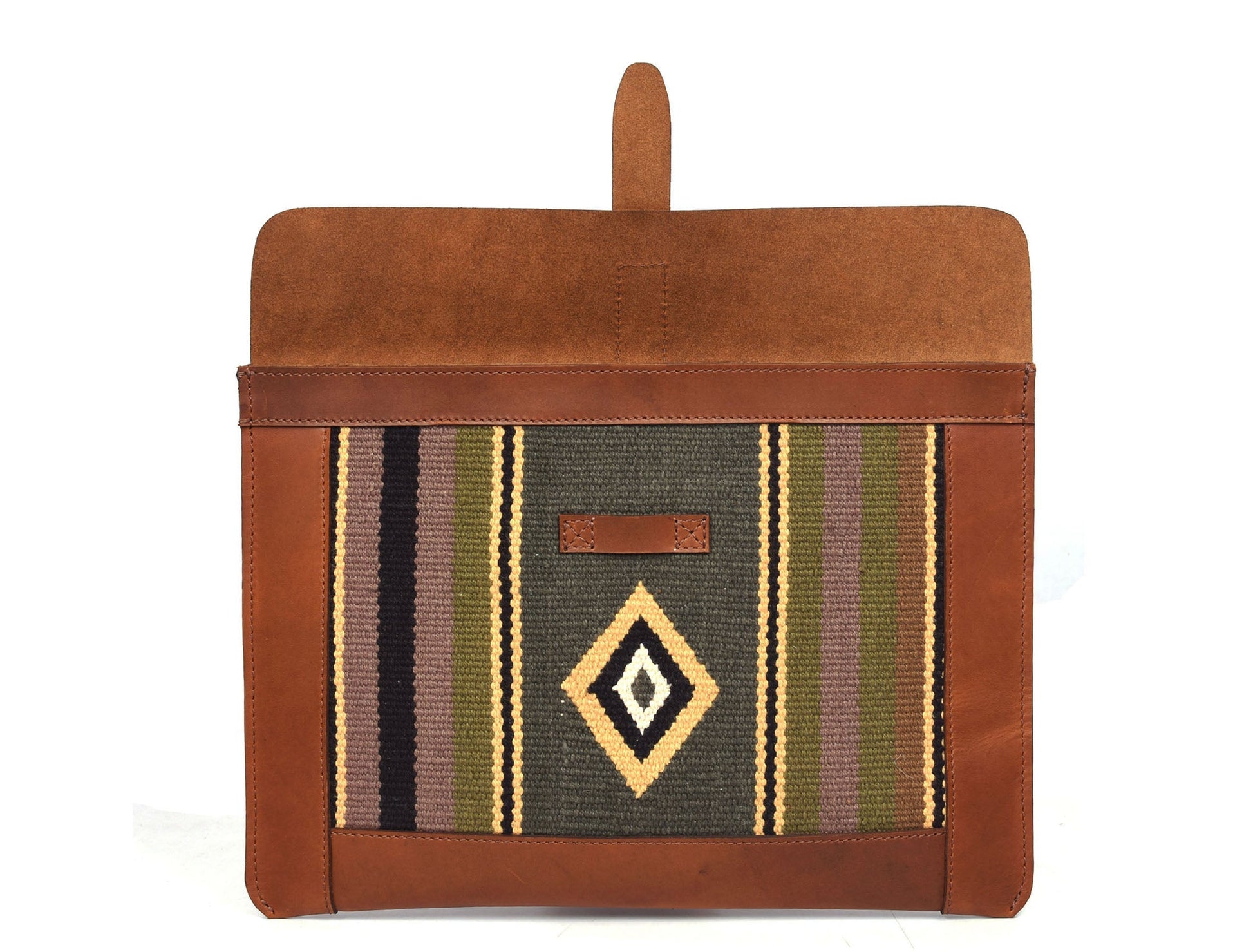 Vintage bohemian Leather Mac Book Sleeve - Caramel Brown - Velora Luxury Fashion