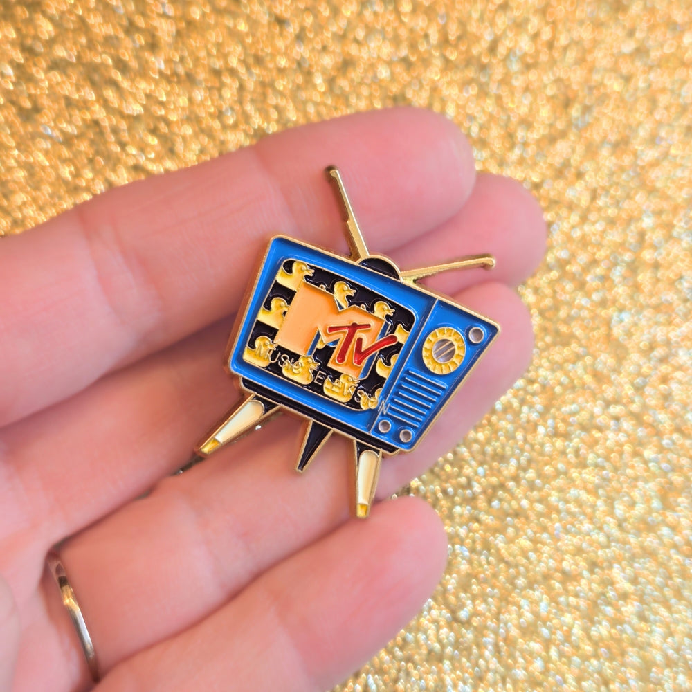 Vintage MTV TV Set | Collectible Pin - Velora