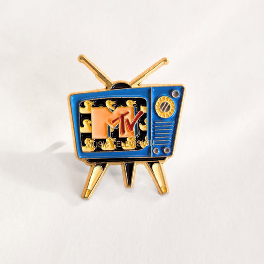 Vintage MTV TV Set | Collectible Pin - Velora