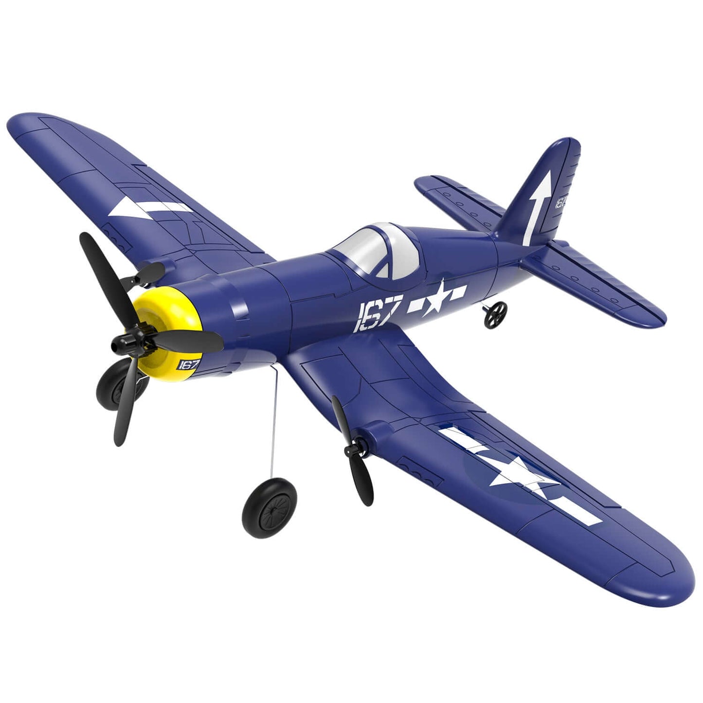 Volantex RC F4U Corsair 3CH RTF EPP Plane w/ Gyro 2.4GHz for Kids & Beginners - Velora Luxury Fashion