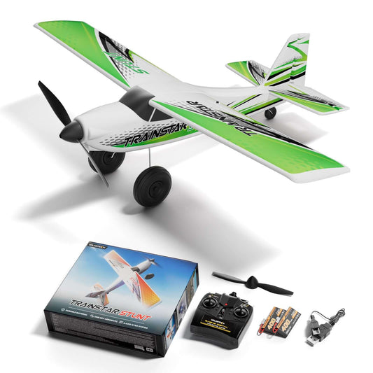VolantexRC Trainstar 500mm Brushless RC Plane 2S/3S Power RTF – Green/Orange - Velora Luxury Fashion