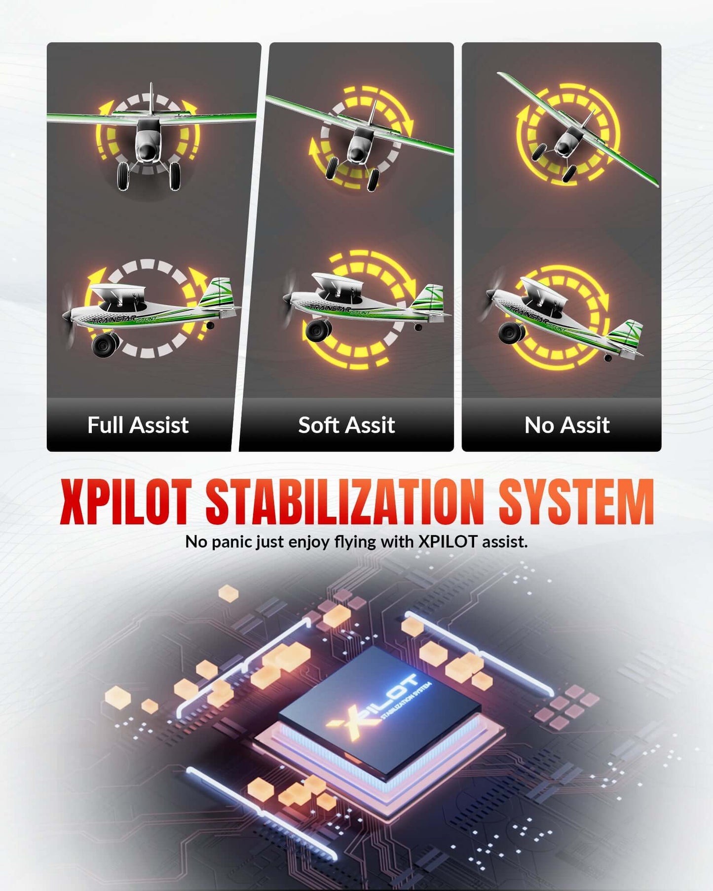 VolantexRC Trainstar 500mm Brushless RC Plane 2S/3S Power RTF – Green/Orange - Velora Luxury Fashion