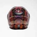Voss 580 Conquest Gloss Neon Mandala Motorcycle Helmet - Velora Luxury Fashion