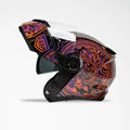 Voss 580 Conquest Gloss Neon Mandala Motorcycle Helmet - Velora Luxury Fashion