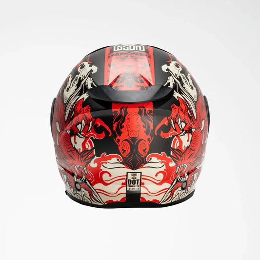 Voss 580 Conquest Matte Red Dragon Helmet Boutique of Leathers/Open Road