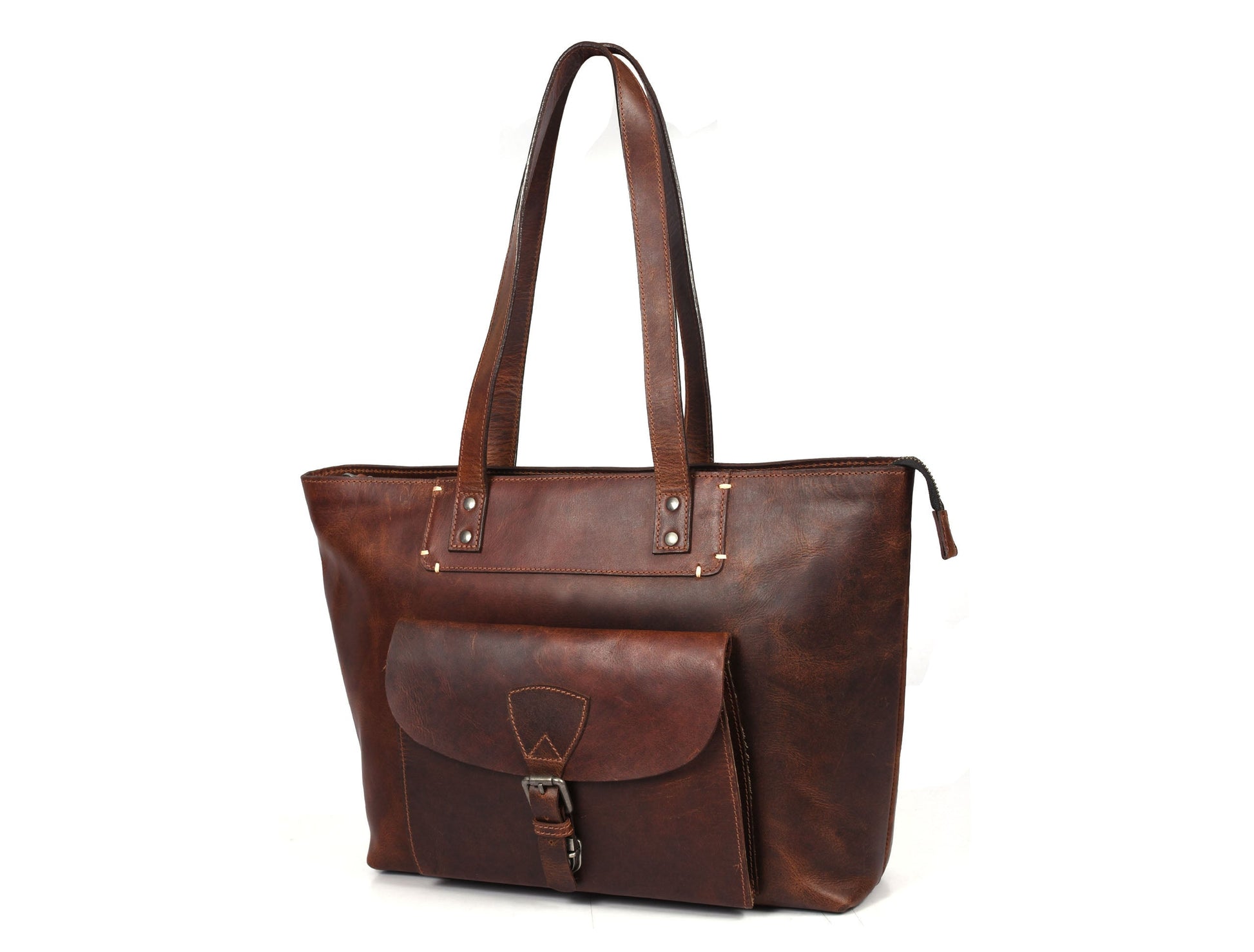 Voyager Leather Tote - Velora Luxury Fashion