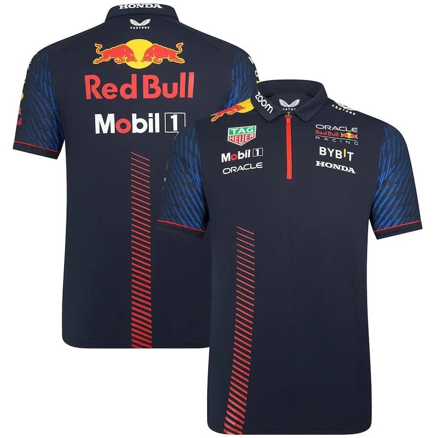 Breathable Quick-Dry Polo Shirt for F1 Racing and Biking