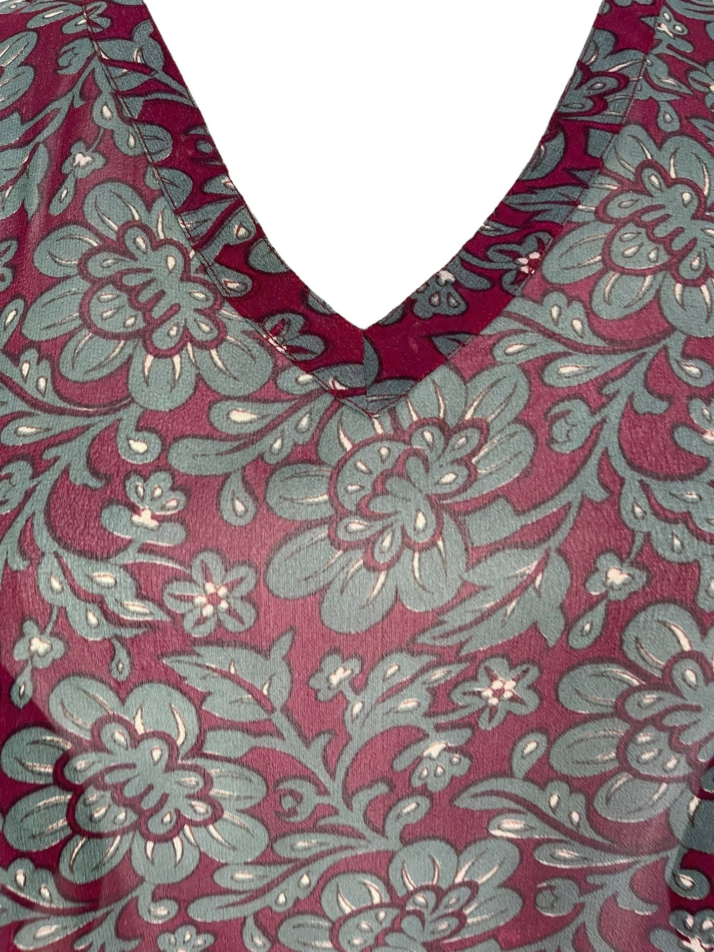 PRG7183 Sheer Avatar Pure Silk Long Tunic with Side Ties - Velora