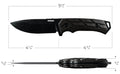 WOOX Rock 62 Mil-Spec Knife, Black Blade with XGRIP Handle - Velora Luxury Fashion