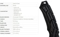 WOOX Rock 62 Mil-Spec Knife, Black Blade with XGRIP Handle - Velora Luxury Fashion