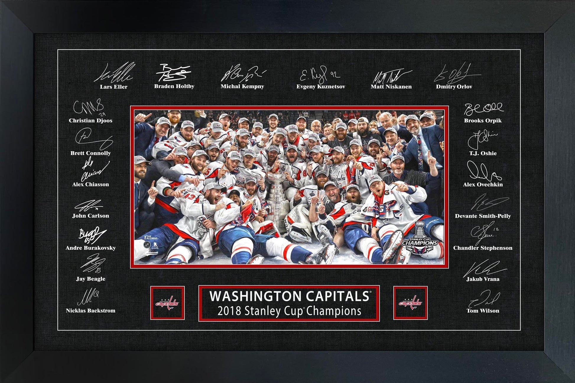Washington Capitals 2018 Stanley Cup Replica Signature Frame - Velora Luxury Fashion