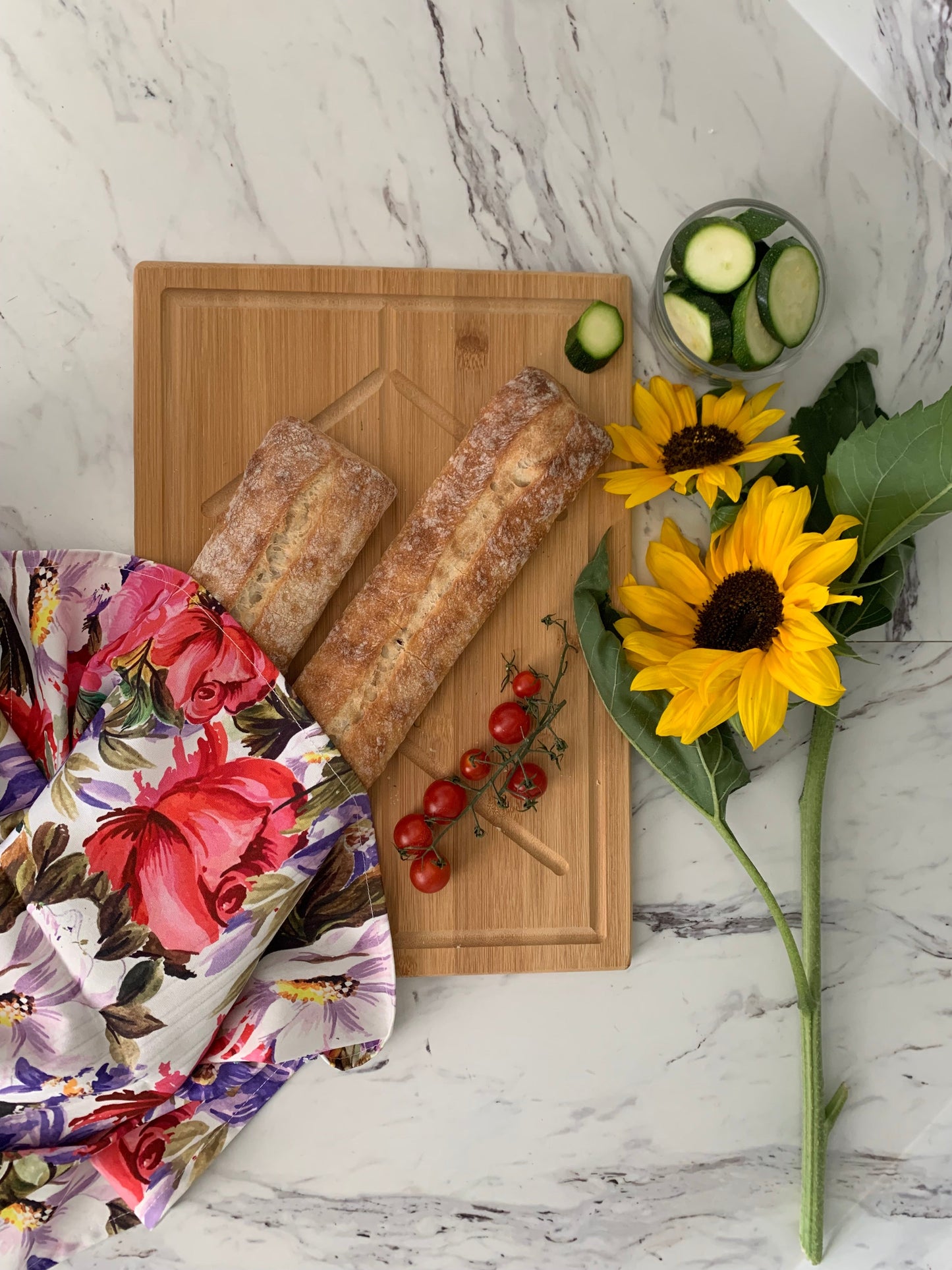 Water Floral Sure Grip Kitchen Towel - Velora Luxury Fashion