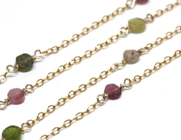 Watermelon Tourmaline Wire Wrapped Layering Necklace - Velora Luxury Fashion