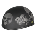 West Coast Leather Beanie Skull Motorcycle Half Helmet - Velora Luxury Fashion