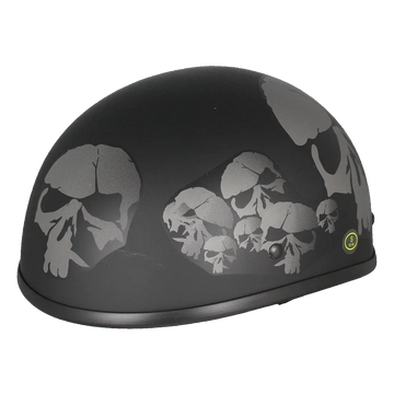 West Coast Leather Beanie Skull Motorcycle Half Helmet - Velora Luxury Fashion