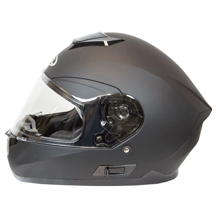 West Coast Leather Full Face Matte Black Helmet - Velora Luxury Fashion