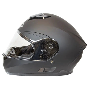 West Coast Leather Full Face Matte Black Helmet - Velora Luxury Fashion