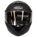 West Coast Leather Full Face Matte Black Helmet - Velora Luxury Fashion