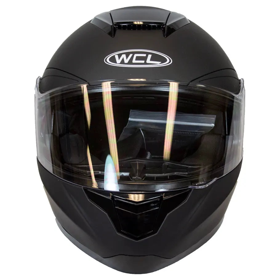 West Coast Leather Full Face Matte Black Helmet - Velora Luxury Fashion