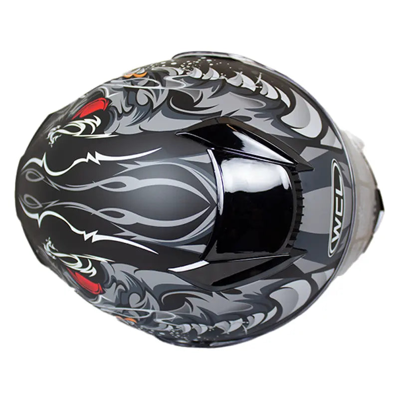 West Coast Leather Monster Skull Biker Helmet - Velora Luxury Fashion