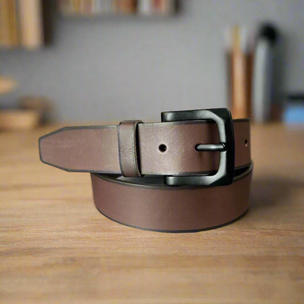 Men's Buffalo Grain Leather Belt Boutique of Leathers/Open Road