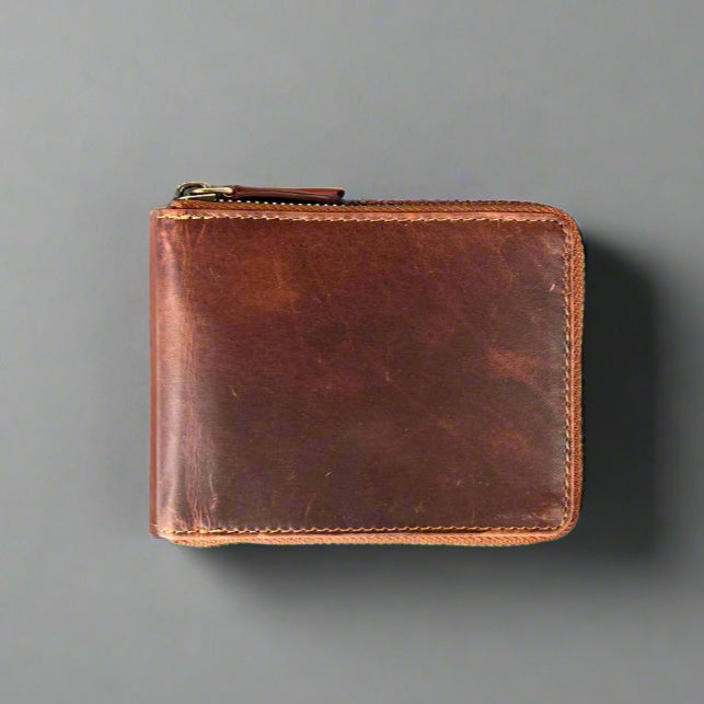 Men’s Zip-Around Cow Leather Wallet Boutique of Leathers/Open Road