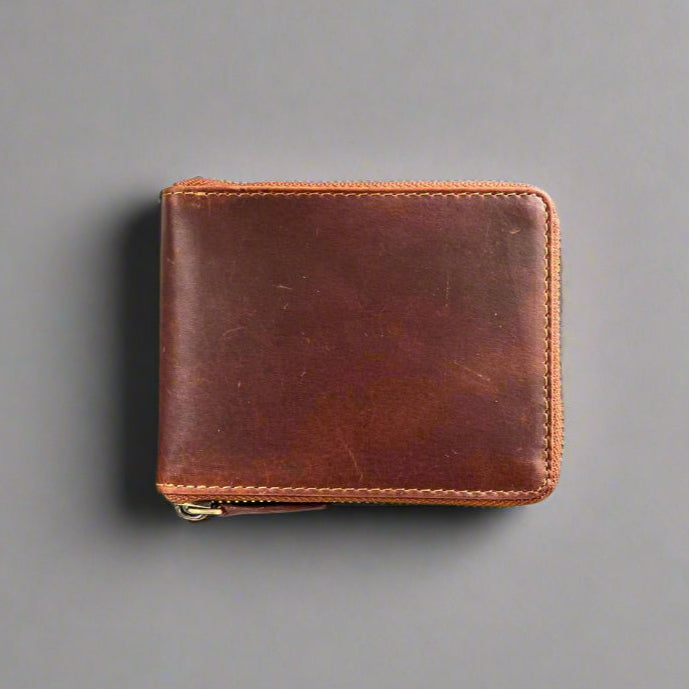 Men’s Zip-Around Cow Leather Wallet Boutique of Leathers/Open Road