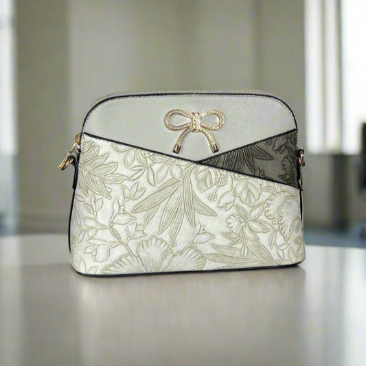 Temptation Italy Faux Leather Small Crossbody Bag with Floral Design Boutique of Leathers/Open Road