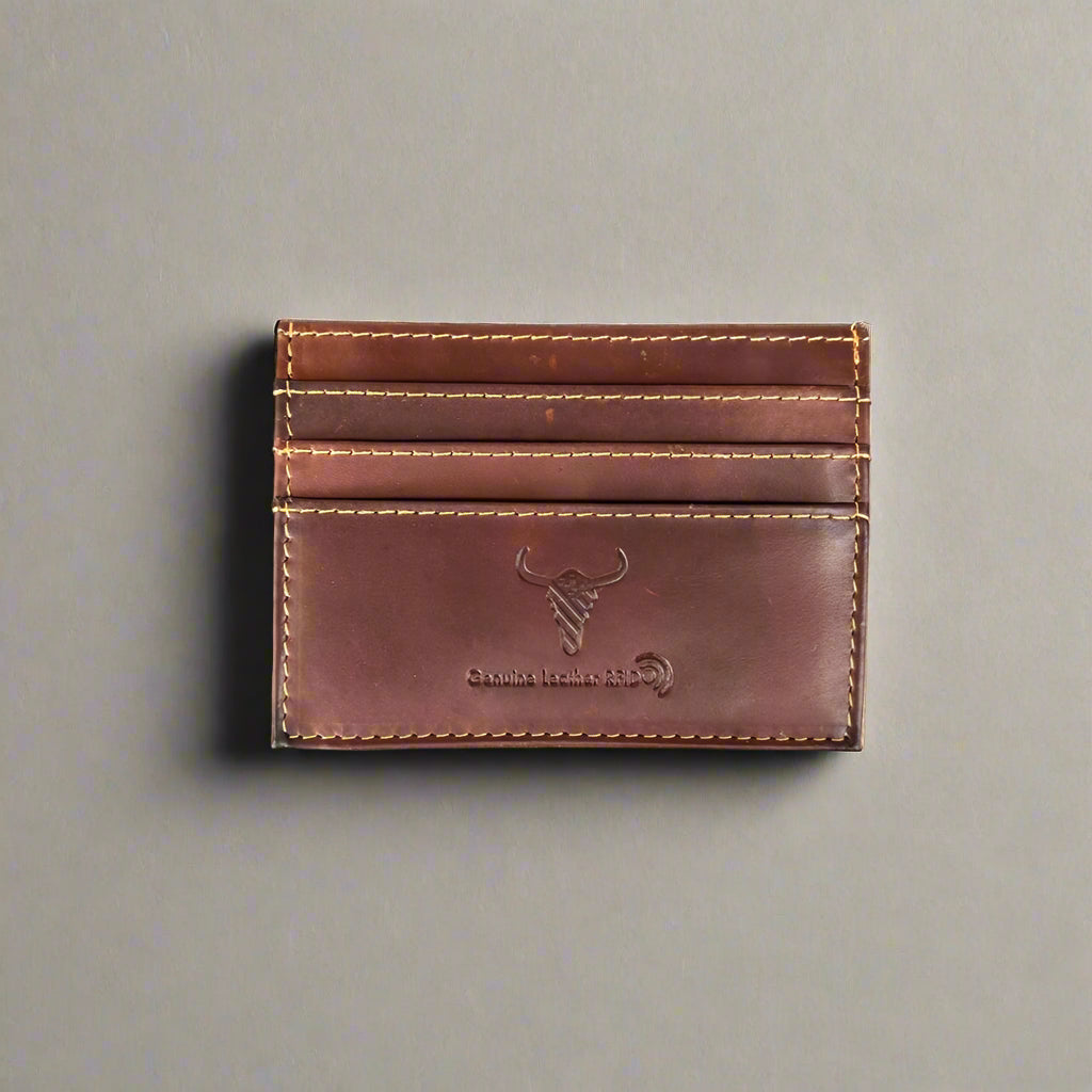 Men’s Cow Leather Card Case with ID Window Boutique of Leathers/Open Road